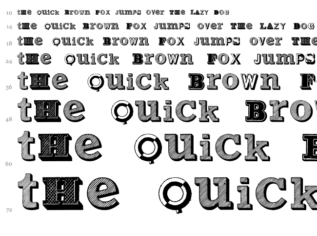 Varius Multiplex font waterfall